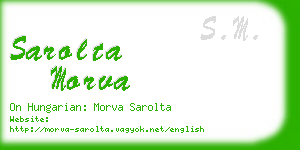 sarolta morva business card